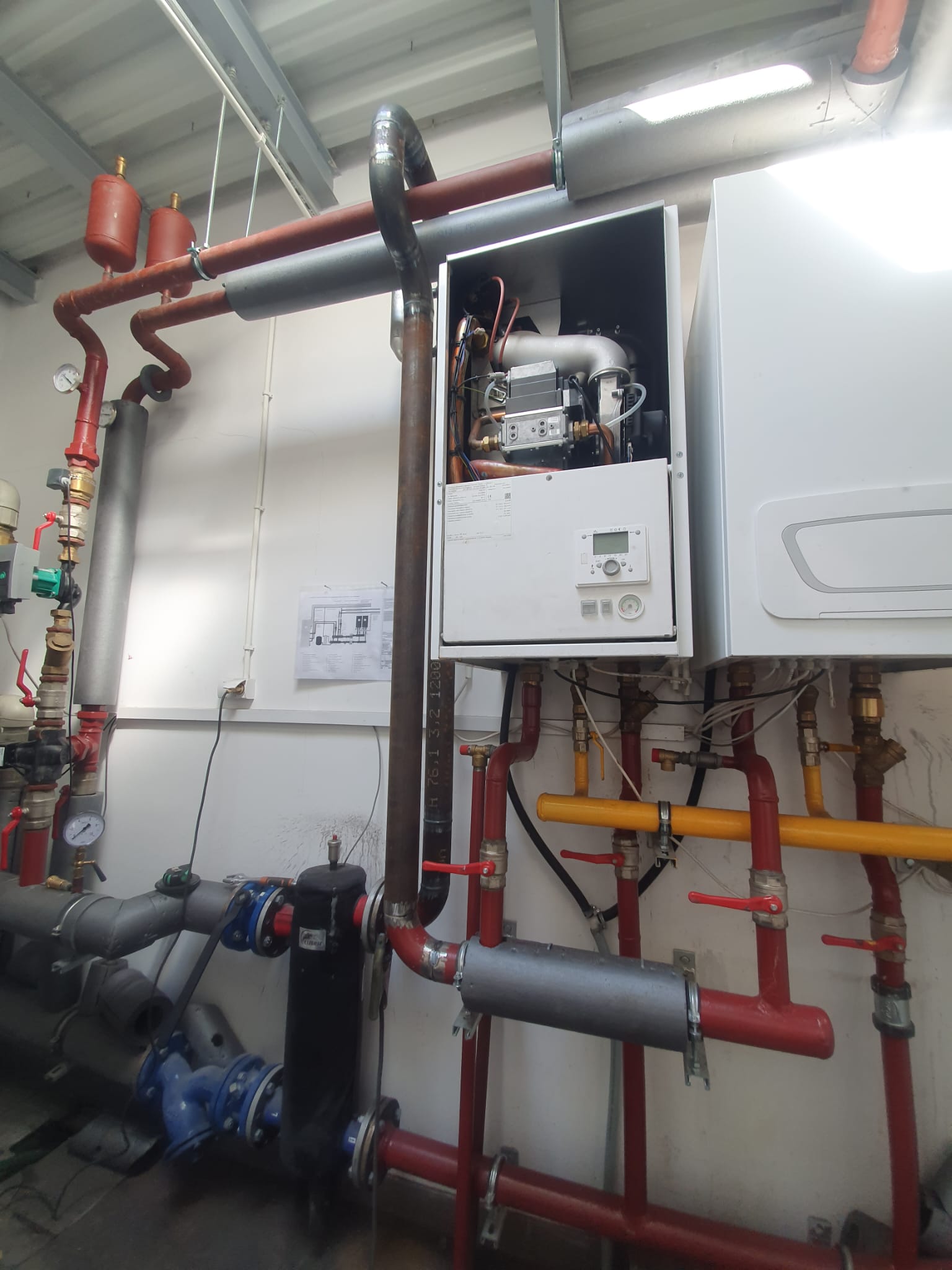 Instalacja ogrzewania z rur ze stali czarnej