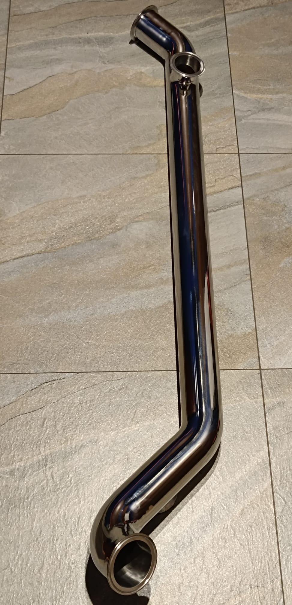 Rurociąg nierdzewny polerowany DN 80-65 z tri clampami